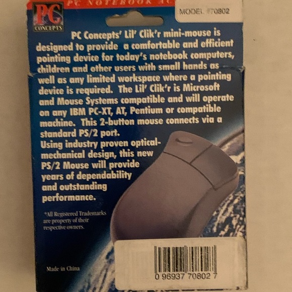 Lil’ Click’r Vintage Two Button Mouse NIB - Picture 2 of 4